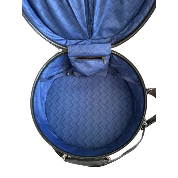 CALPAK Gray White Marble Hat Round Luggage Case w/ Strap - Picture 3 of 16